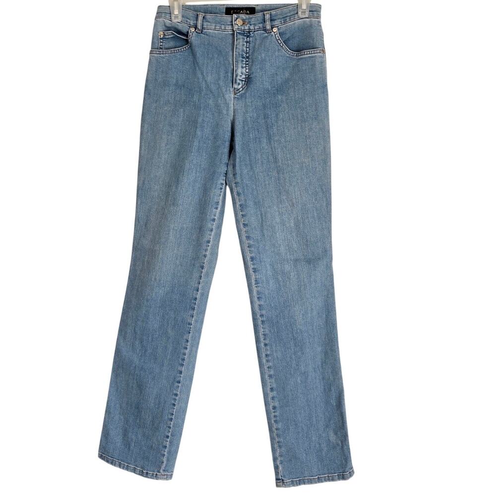 Vintage Escada HighWaisted Straight Leg Jeans 90s Minimalist Medium Wash Size 27
